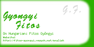 gyongyi fitos business card